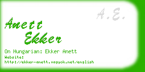 anett ekker business card